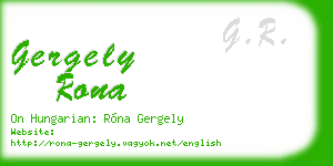 gergely rona business card